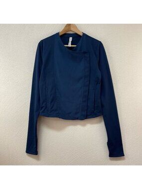 Under Armour Women’s Side Zip Blue Athletic Jacket w/ Thumb Holes Sz Medium